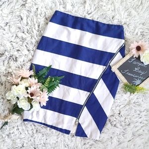Express Striped Pencil Skirt